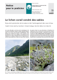 Le lichen corail cendré des sables. Enjeu de la protection de la nature et de l'aménagement des cours d'eau