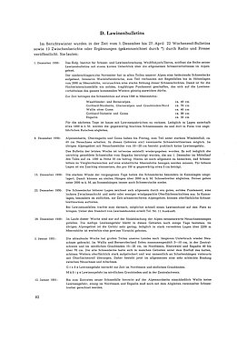 Text page with scientific report on avalanche events and weather data in December and January including tables of snow depths and temperatures