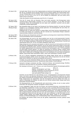 Black-and-white text with dated entries describing weather events and avalanches in January and February 1951