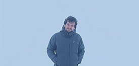 Moi à l'intérieur du whiteout. (Photo : Sergi Gonzàlez-Herrero/SLF)