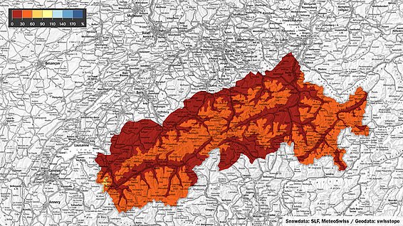 ... im Vergleich zum 6. März 2023. (Grafik: SLF)