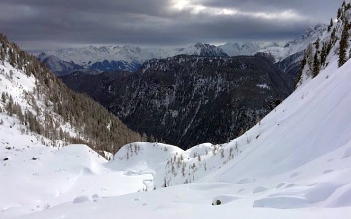 Winter in den Bergen um Emosson, Finhaut, VS (photo: J.-L. Lugon, 07.02.2017).