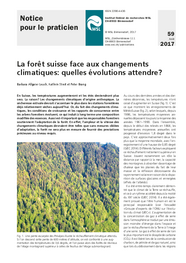 La forêt suisse face aux changements climatiques: quelles évolutions attendre?