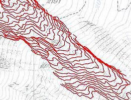 Abb. 4: Frontpositionen einer gemessenen Lawine 