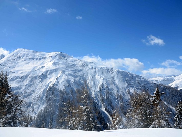 In der Nacht von Donnerstag, 09.03. auf Freitag 10.03. entlud sich die Nordflanke des Brämabüel spontan. Ein Teil der Lawinen wurde auch durch Sprengung ausgelöst. Sie rissen bis in den Altschnee...(Foto: SLF/E.Hafner, 10.03.2017).