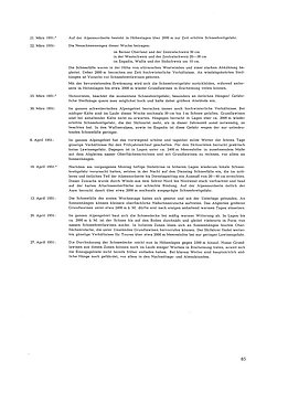 Black-and-white text with chronological entries and dates on white background