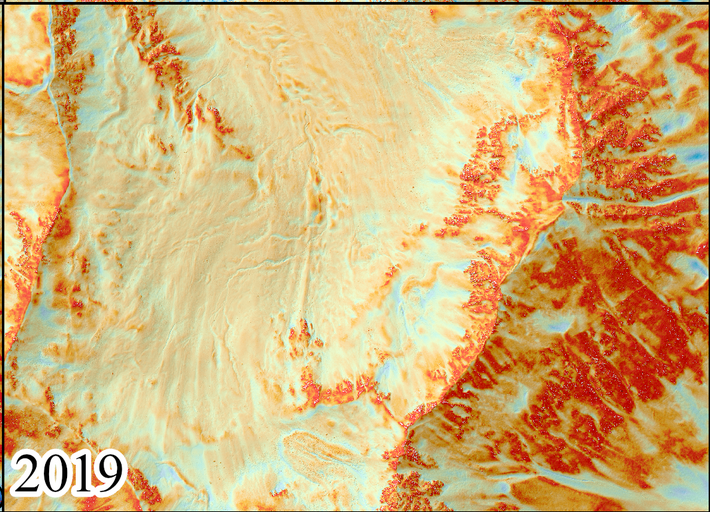 Normalised snow depth map 2019 (Graphic: Leon Bührle / SLF)
