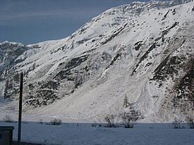 Avalanche de neige mouillée. Image: archive, SLF