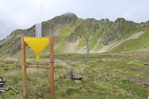 Probably the highest insect trap in Switzerland. (Photo: Jochen Bettzieche/SLF) 
