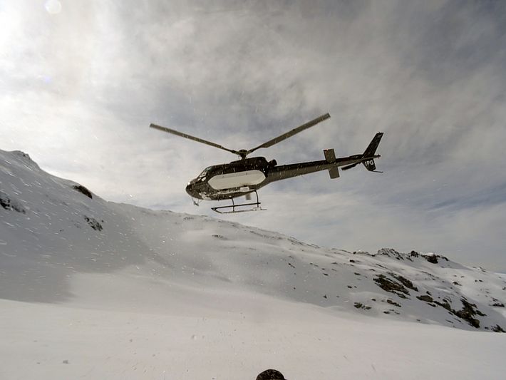 Helikopter. Foto: Yves Bühler, SLF