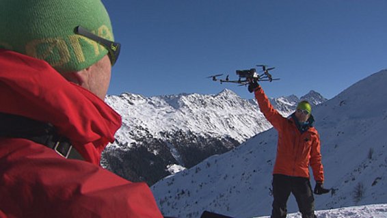 lavoro con il drone sul Jakobshorn